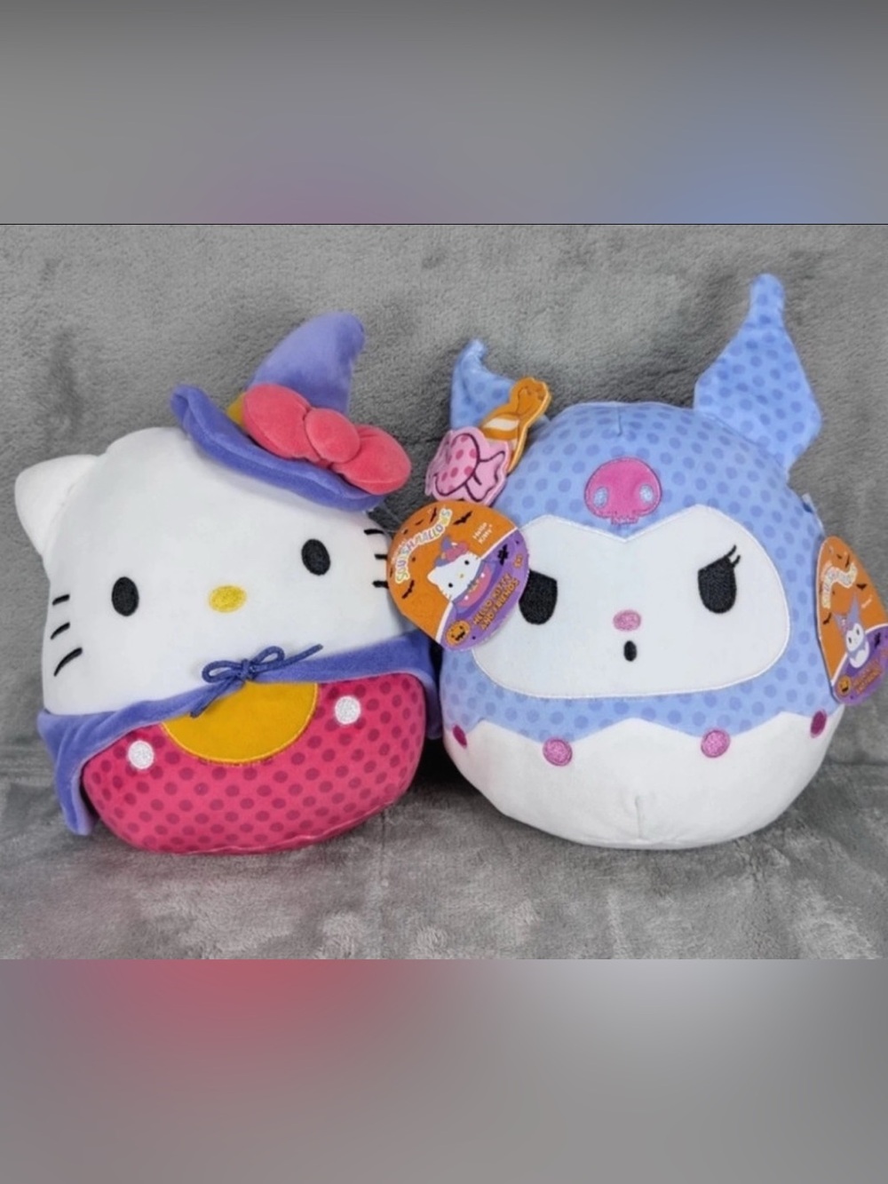 Squishmallows Sanrio Halloween 8” Hello Kitty Frankenstein & Kuromi witch 2025